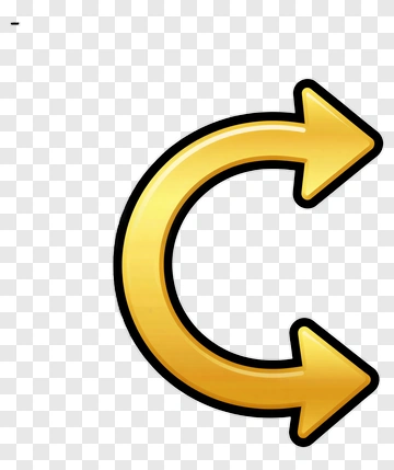 Golden Circular Arrow PNG