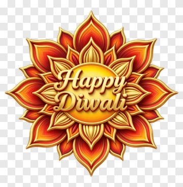 Happy Diwali Decorative Design PNG
