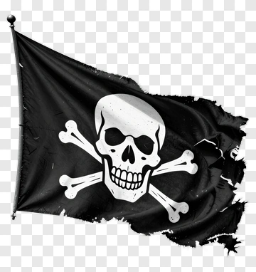 Pirate Flag With Skull And Crossbones PNG