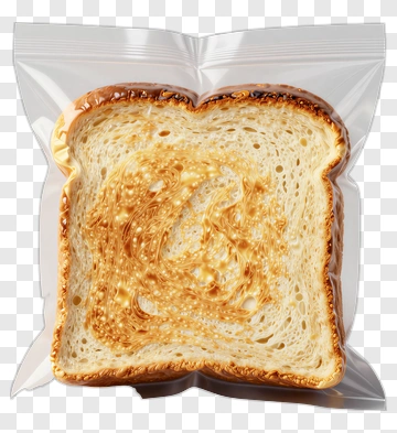 Sliced Toast In A Plastic Bag PNG