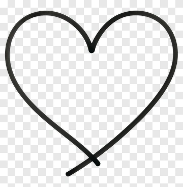 Black Heart Outline PNG