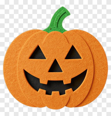 Felt Halloween Pumpkin PNG