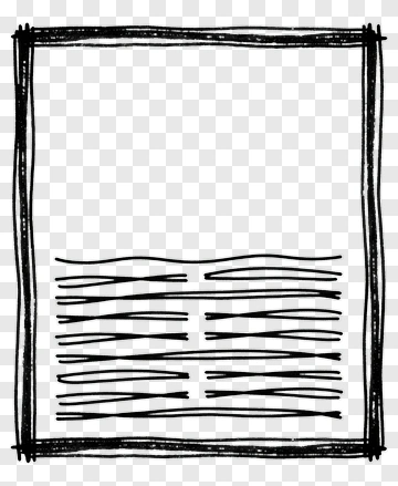 Hand Drawn Blank Document With Lines PNG