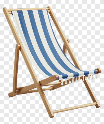Striped Deck Chair PNG