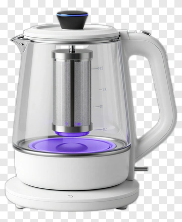 Modern Electric Kettle With Tea Infuser PNG