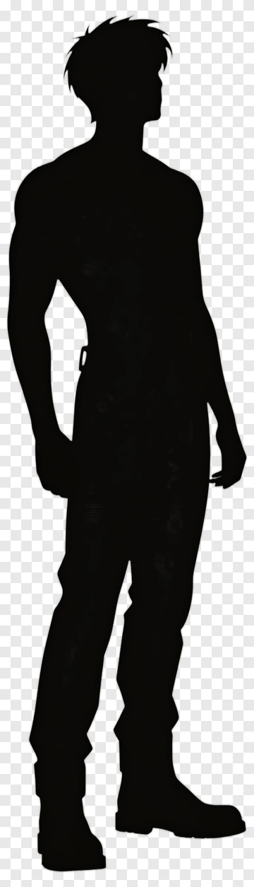 Silhouette Of A Man Standing PNG