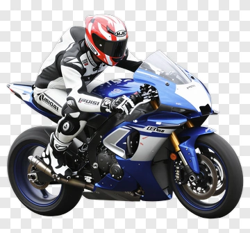 Motorcycle Racer Riding A Sportbike PNG