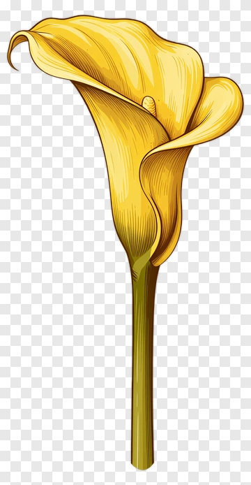 Yellow Calla Lily Flower PNG