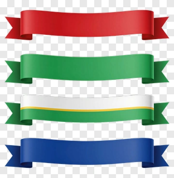 Colorful Ribbon Banners PNG