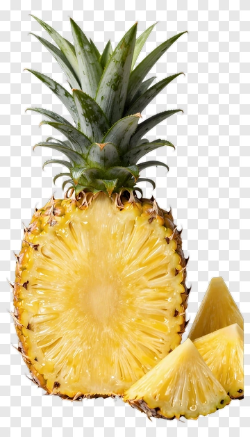 Pineapple With Slices PNG