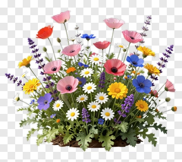 Colorful Flower Bouquet PNG