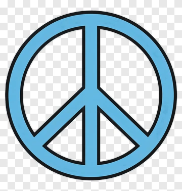 Blue Peace Symbol PNG
