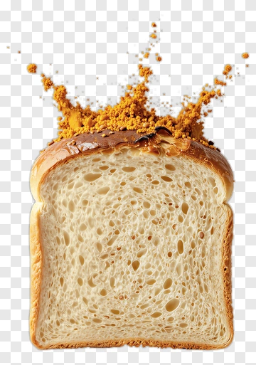 Sliced Bread With Crumbs PNG