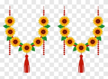 Sunflower Garland Decoration PNG