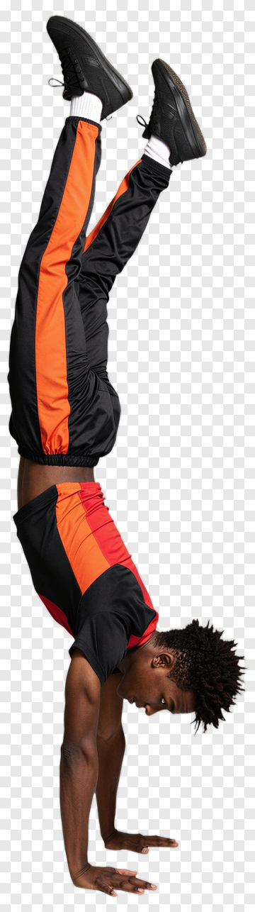 Athlete Performing A Handstand PNG