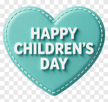 Happy Children's Day Heart Decoration PNG