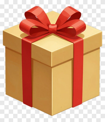 Gift Box With Red Ribbon PNG