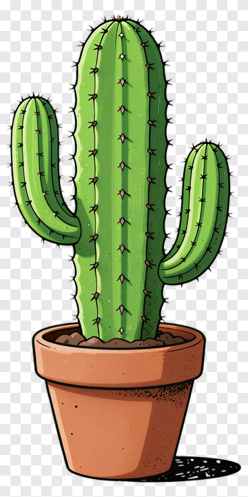 Cactus In A Pot PNG
