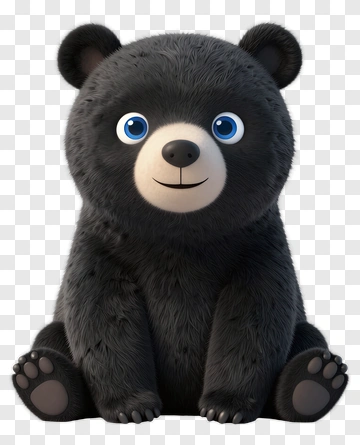 Cartoon Bear Sitting PNG