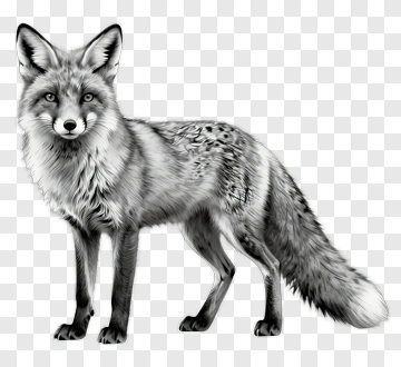 Realistic Fox Standing PNG
