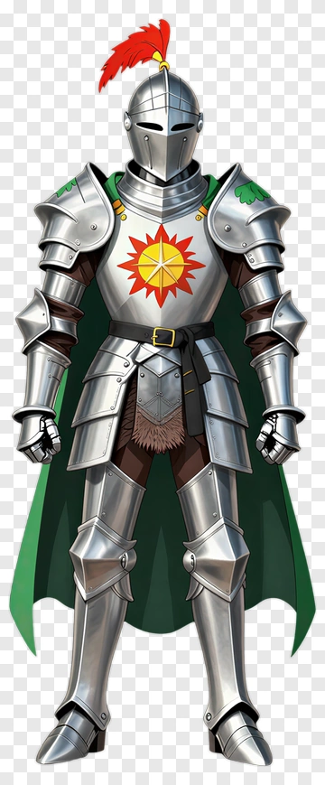 Cartoon Knight In Shining Armor PNG