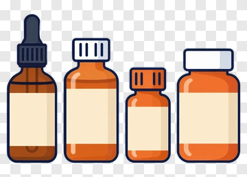 Collection Of Medicine Bottles PNG