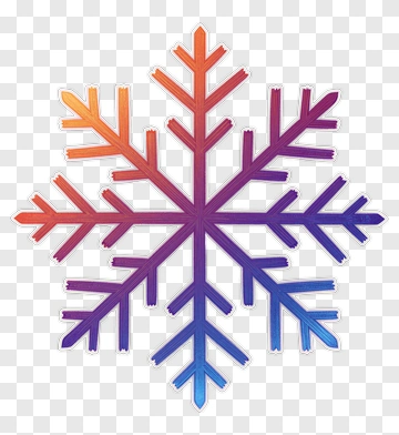 Colorful Snowflake Design PNG