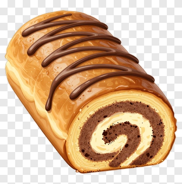 Chocolate Swirl Cake Roll PNG