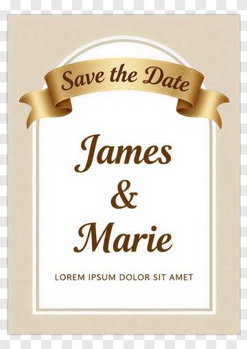 Save The Date Card For James And Marie PNG