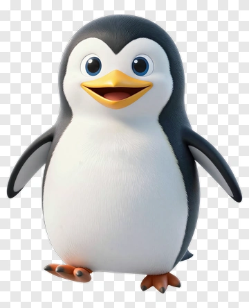 Cartoon Penguin Smiling PNG