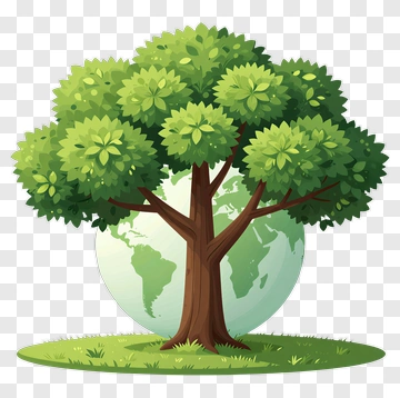 Colorful Tree With Earth Background PNG