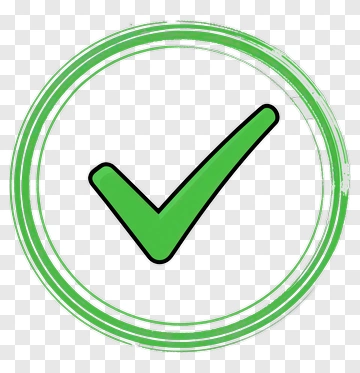 Green Check Mark In Circular Outline PNG