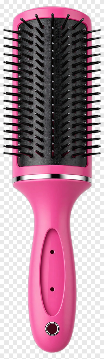 Pink Hairbrush With Black Bristles PNG