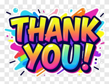 Colorful Thank You Graphic PNG