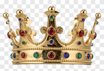 Gold Crown With Colorful Gems PNG