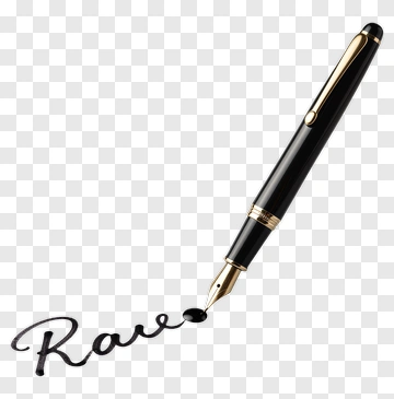 Fountain Pen Writing The Name Rave PNG