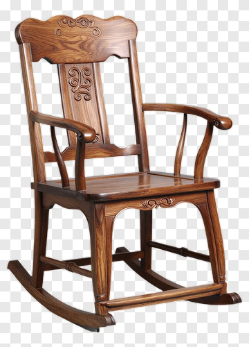 Wooden Rocking Chair PNG
