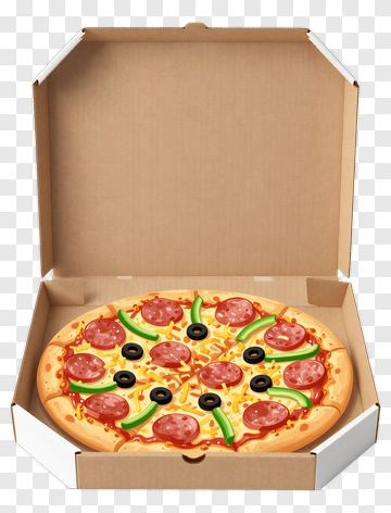 Pizza In A Delivery Box PNG