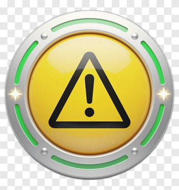 Warning Sign Button PNG