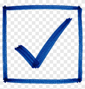 Blue Check Mark In A Square Frame PNG
