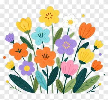 Colorful Flower Bouquet PNG