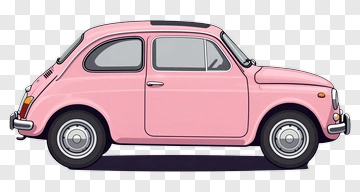 Cartoon Pink Car PNG