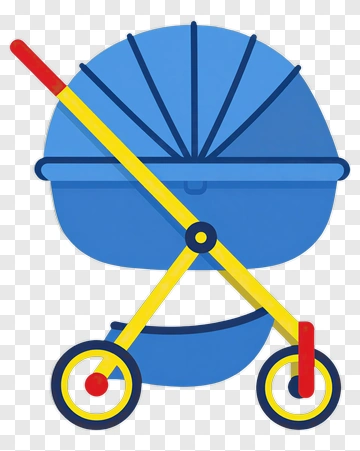 Cartoon Baby Stroller PNG