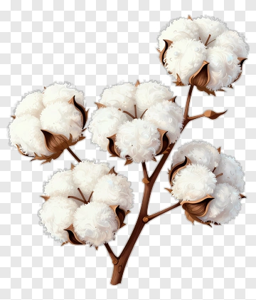 Cotton Plant Branch PNG