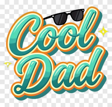 Cool Dad Text Design PNG