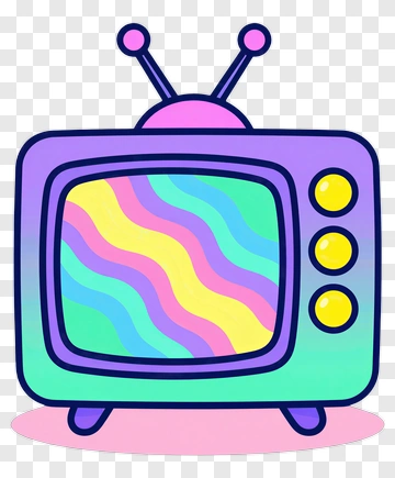 Colorful Cartoon Television PNG