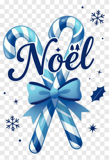Christmas Candy Canes With Noel Text PNG