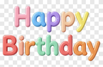 Happy Birthday Text PNG