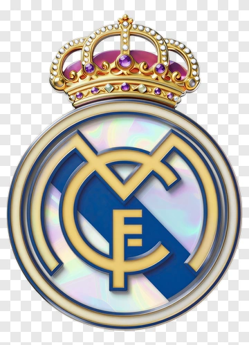 Real Madrid Club Logo With Crown PNG