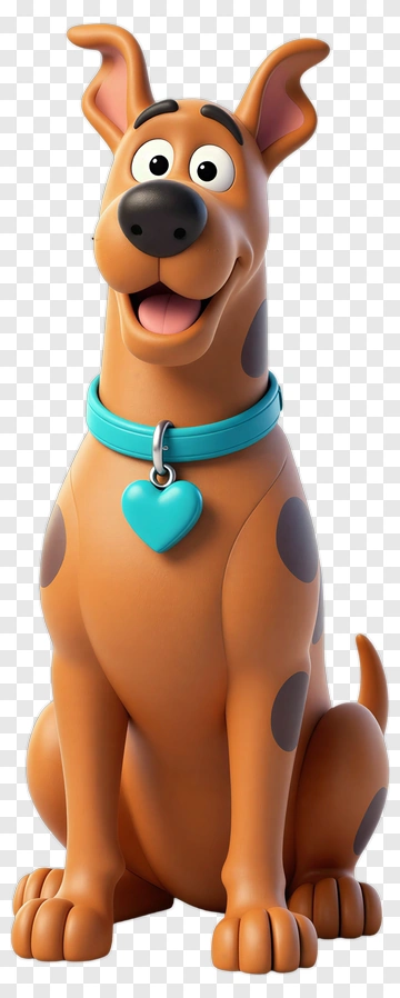 Cartoon Dog Sitting With A Happy Expression PNG